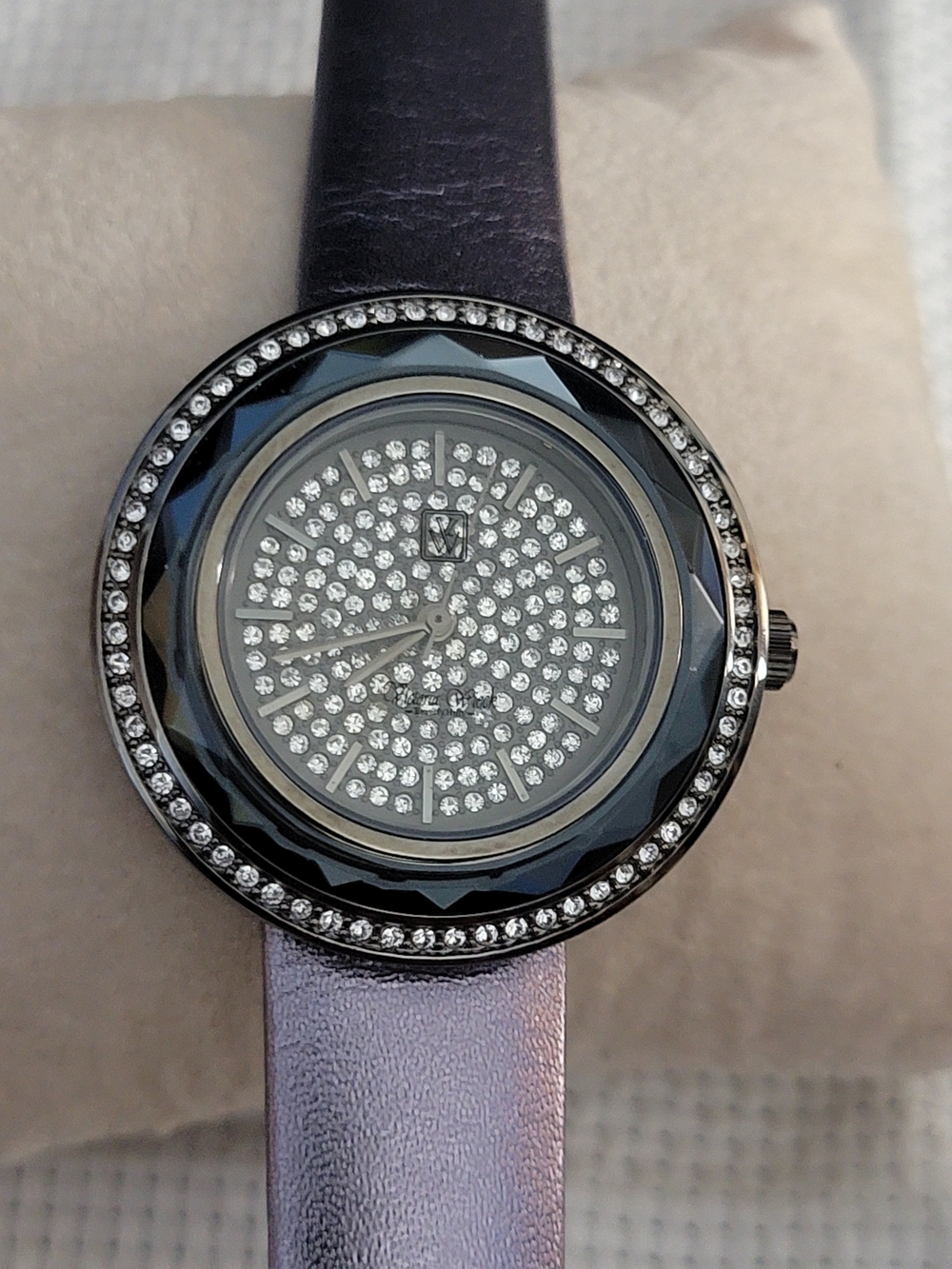 Victoria Wieck Crystal Accent Purple Women's Fashion Watch